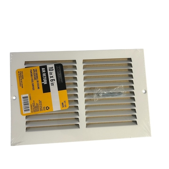 Qty (3) Everbilt 10" x 6" White Steel Return Air Grille - In Original Packaging! - Picture 3 of 6
